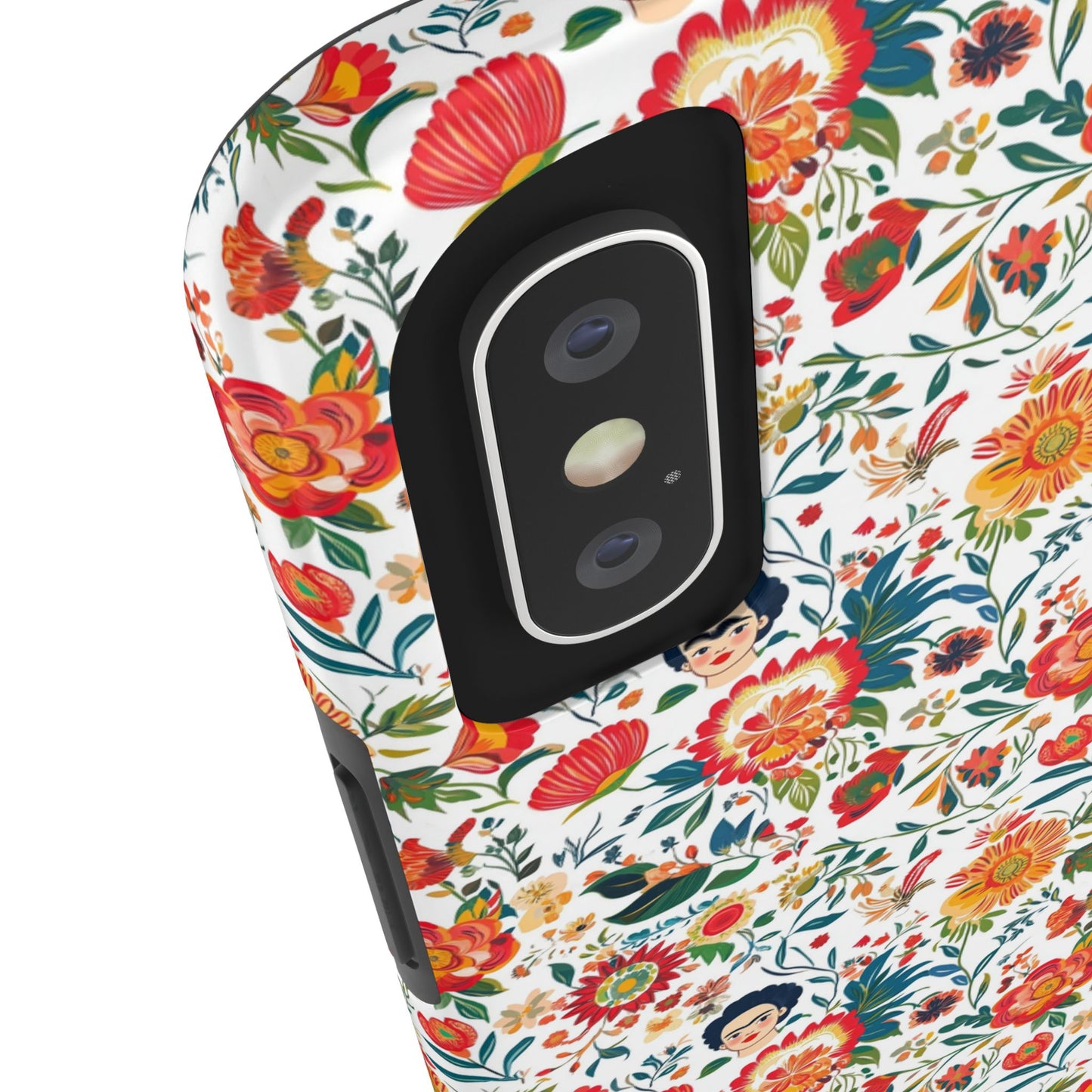 Frida Collection | Colorful Frida Kahlo Tough Phone Case for iPhone, Protective Case, Hard Shell Cover, Shockproof Case, Flower Pattern, Floral Design