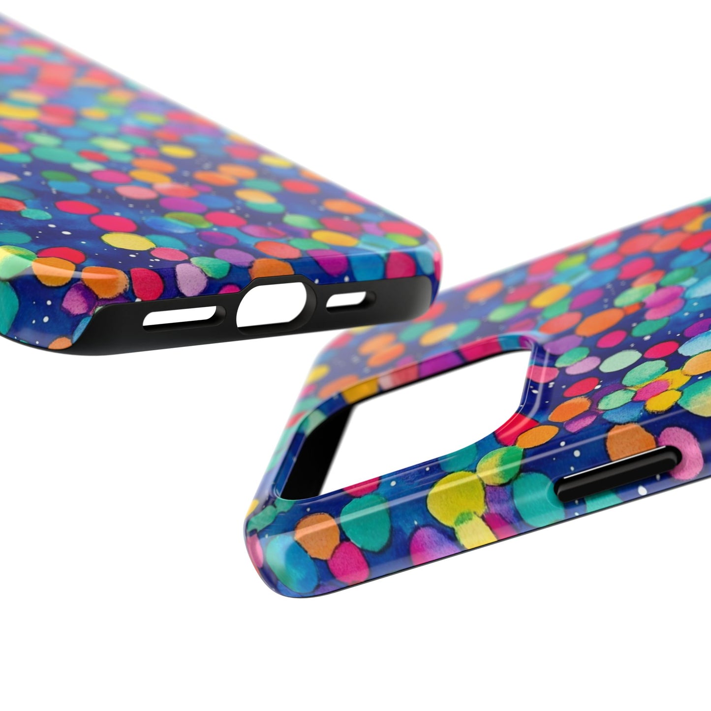 Trendy Spots | Colorful Blues Polka Dots Phone Case
