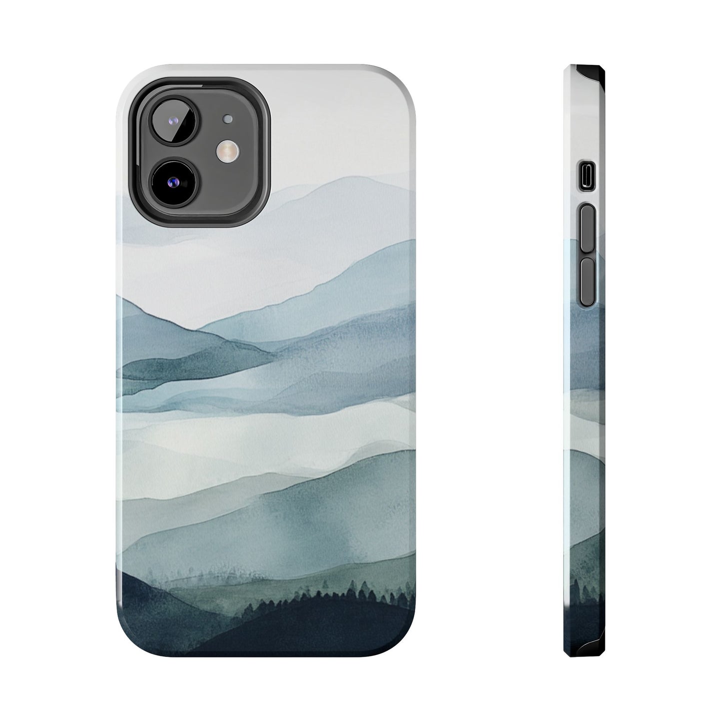 Majestic Mountains | Watercolor Mountain Scene Tough Phone Case