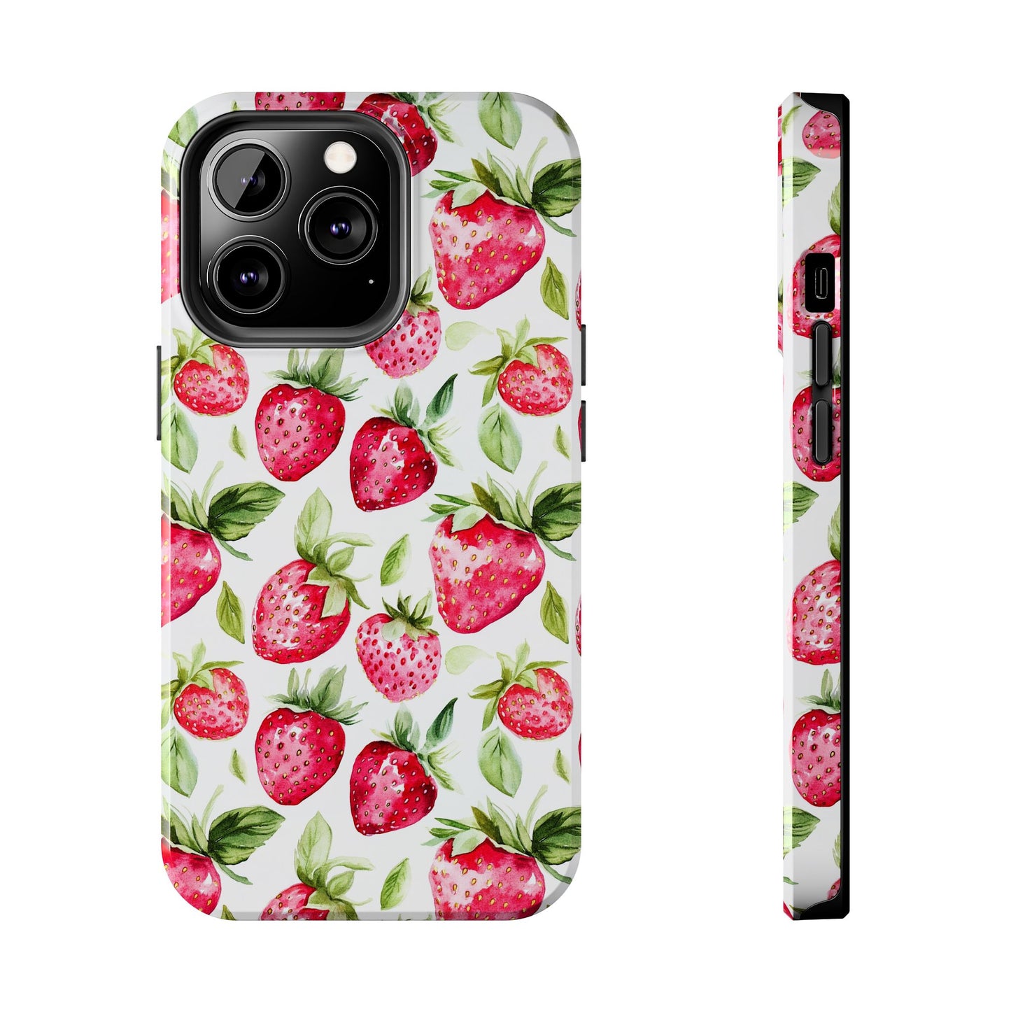 Nature Lover | Strawberry Watercolor Tough Phone Case