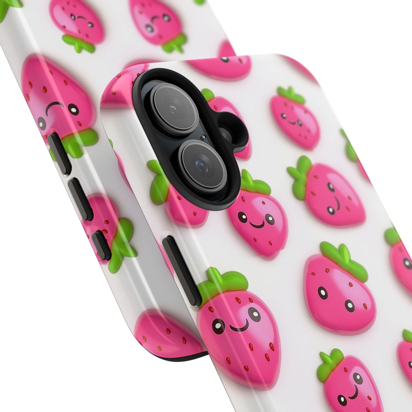 Quirky Chic | Smiling Strawberries Tough Phone Case