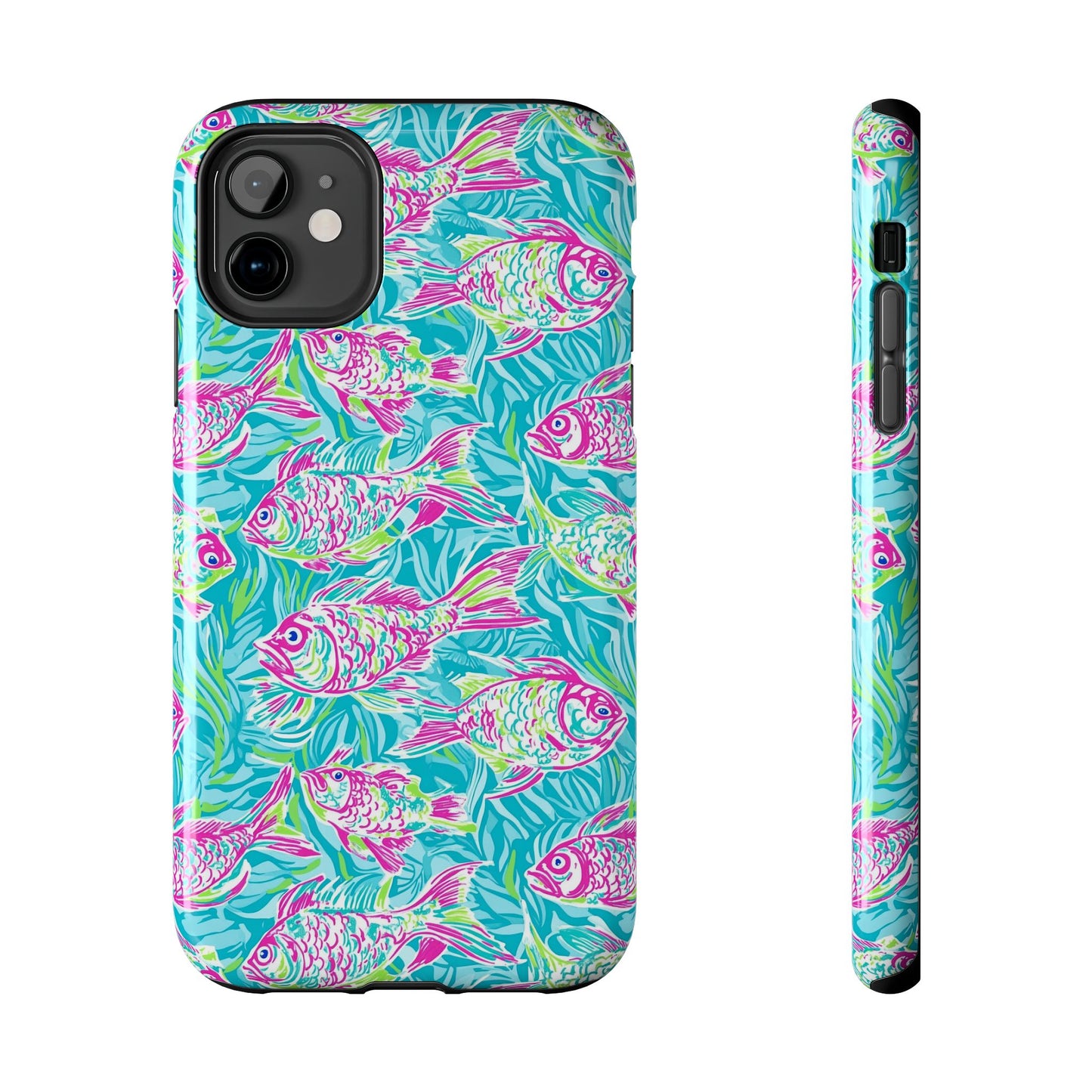 Under the Sea | Colorful Fish Design, Hot Pink Blue Green, Fishing Gifts, Ocean Lover, Marine Life Accessories, Protective Cover
