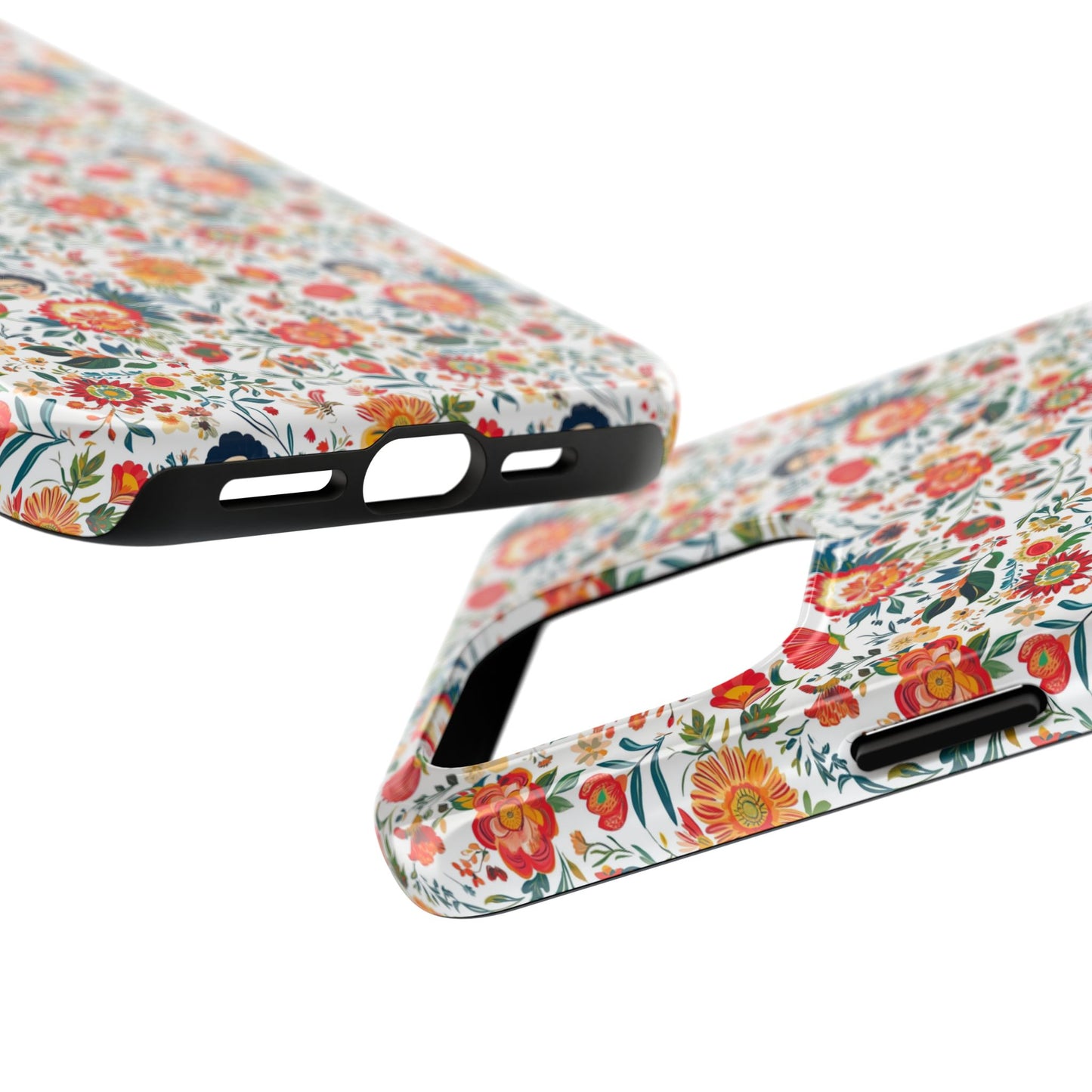 Frida Collection | Colorful Frida Kahlo Tough Phone Case for iPhone, Protective Case, Hard Shell Cover, Shockproof Case, Flower Pattern, Floral Design