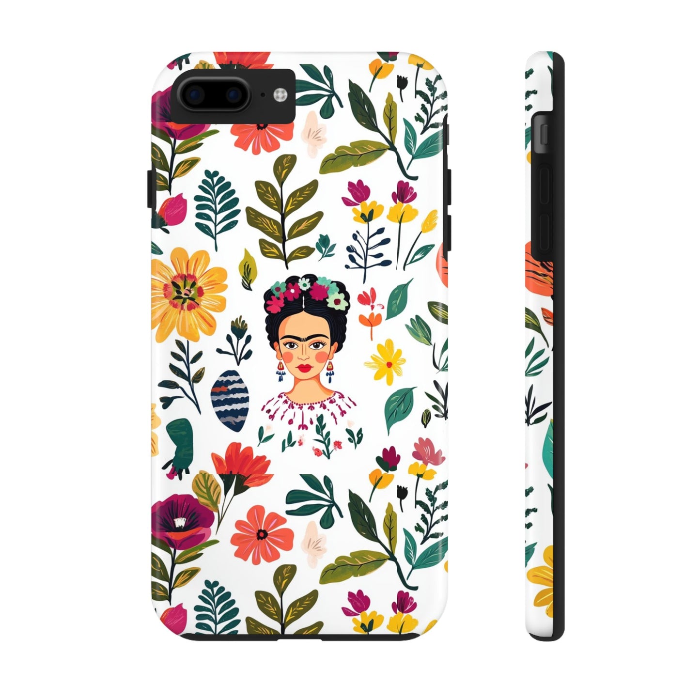 Frida Collection | Frida Kahlo Among Flowers, Colorful Mexican Inspired, Tough Phone Cases, Protective Cell Phone Cover, Hard Shell Phone