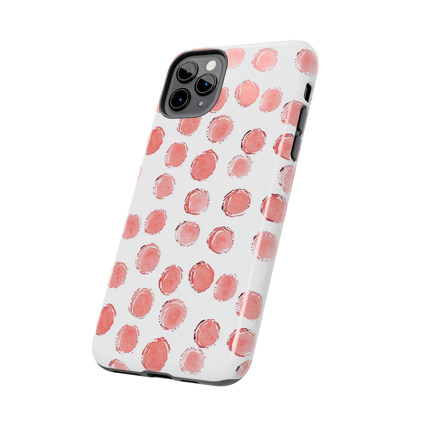 Trendy Spots | Pink Polka Dot Tough Phone Case