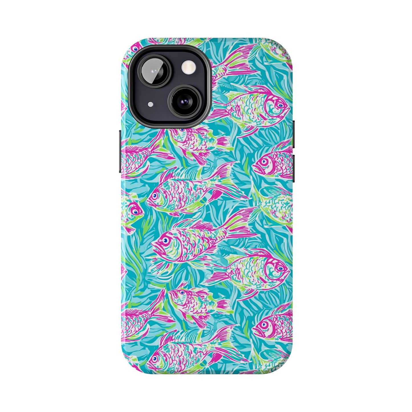 Under the Sea | Colorful Fish Design, Hot Pink Blue Green, Fishing Gifts, Ocean Lover, Marine Life Accessories, Protective Cover