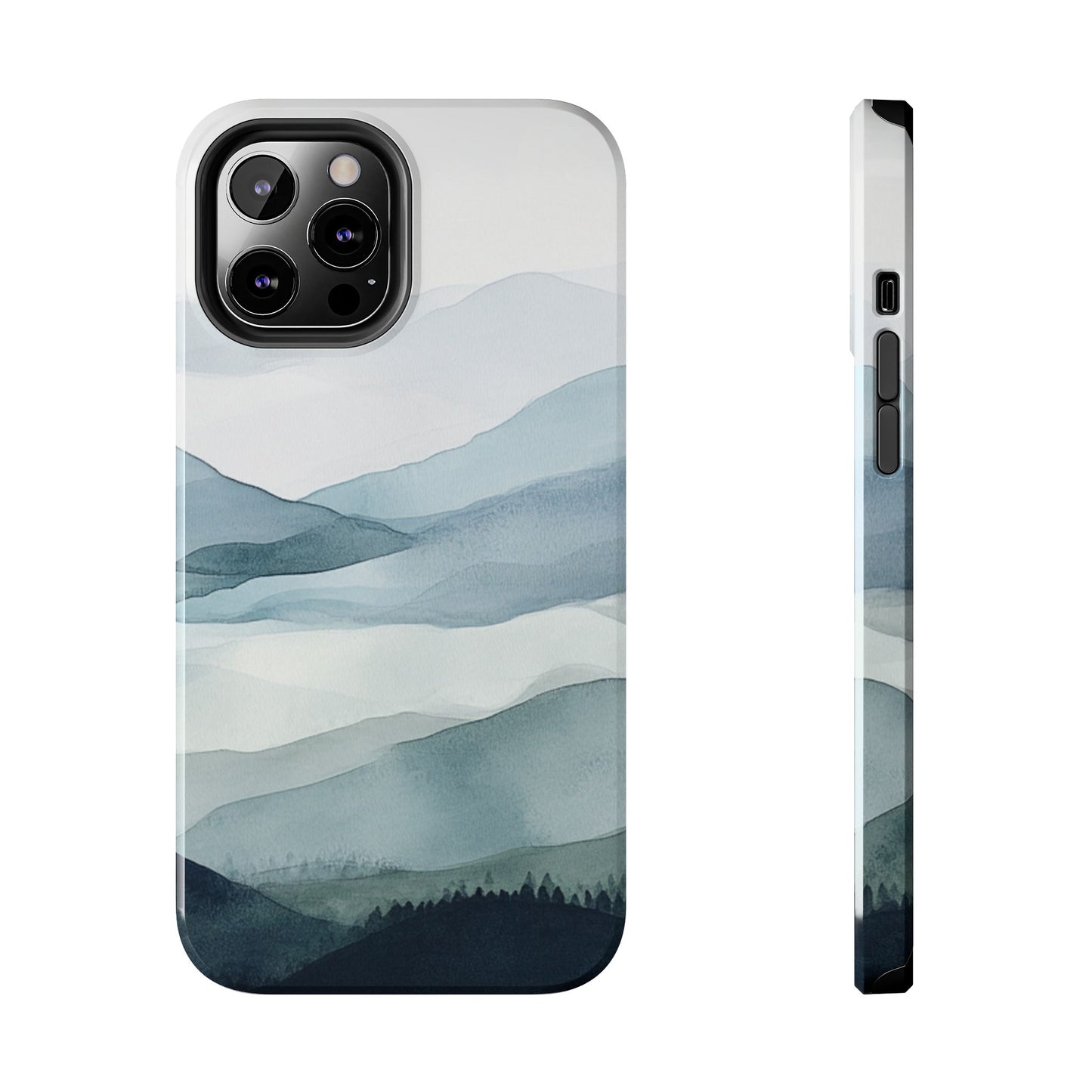Majestic Mountains | Watercolor Mountain Scene Tough Phone Case