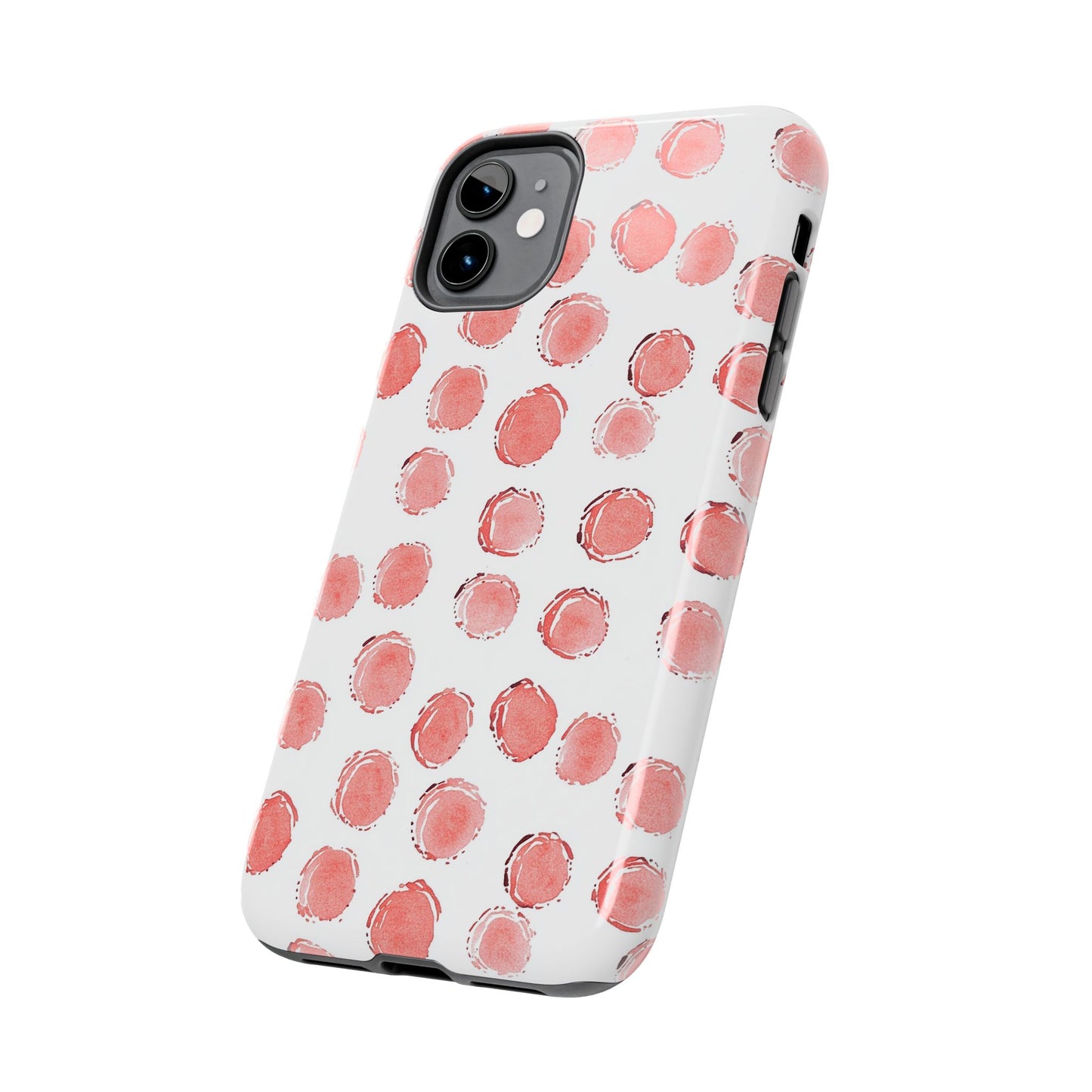 Trendy Spots | Pink Polka Dot Tough Phone Case