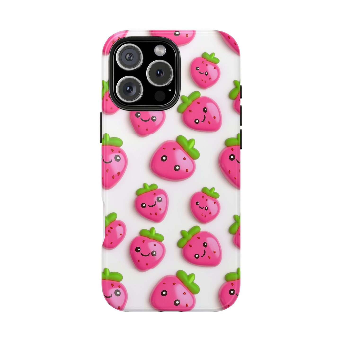 Quirky Chic | Smiling Strawberries Tough Phone Case