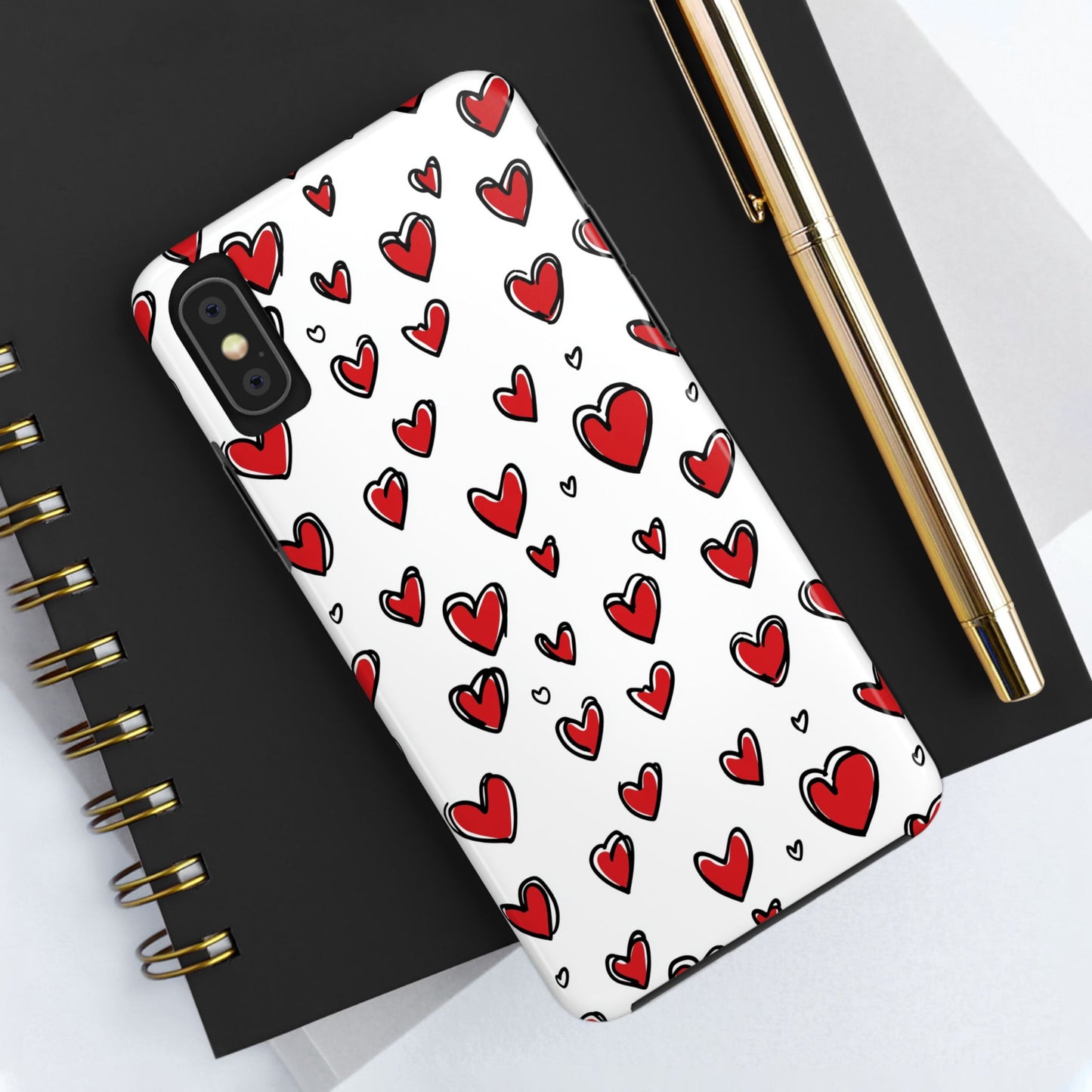 Love is in the Air | Red Hearts Tough Phone Case