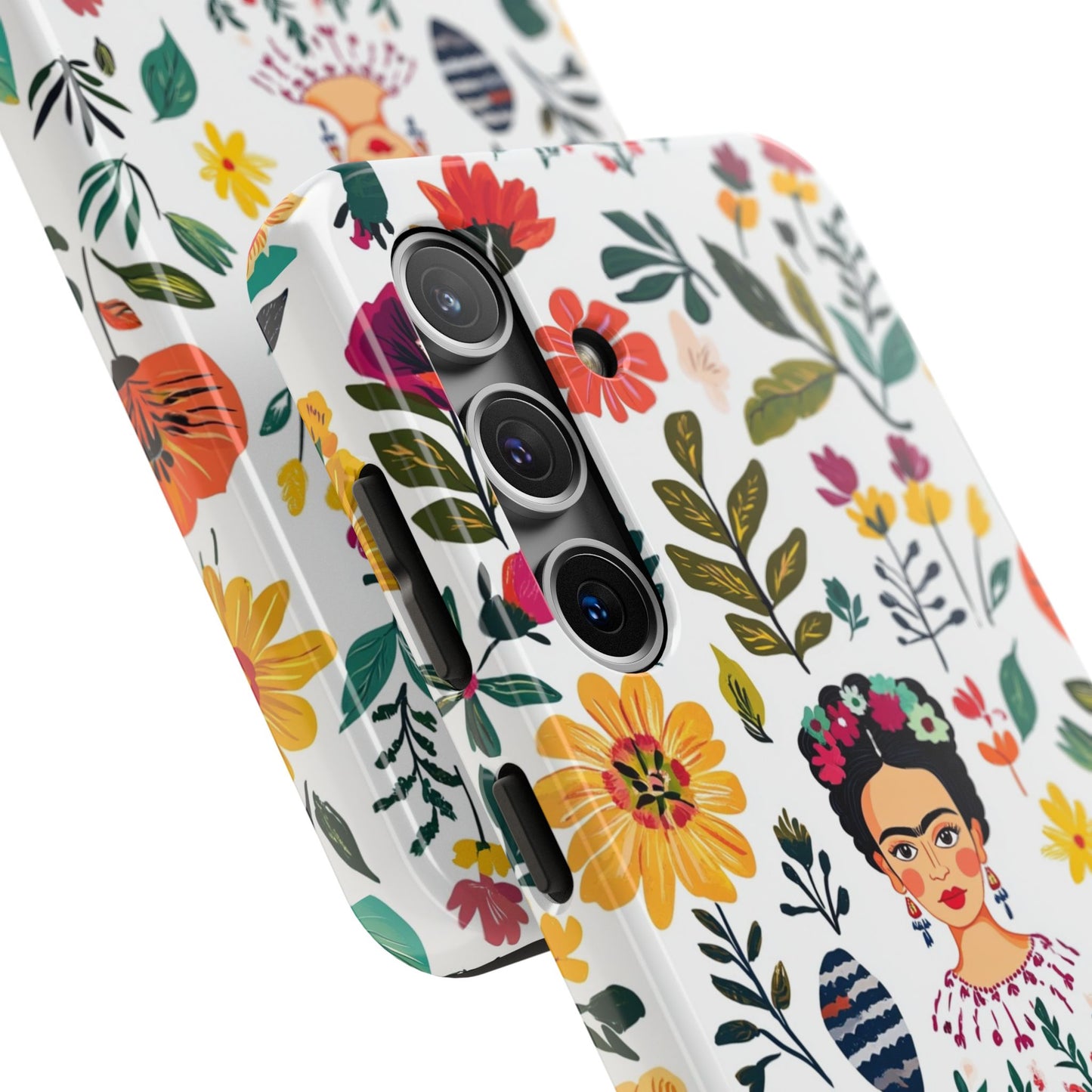Frida Collection | Frida Kahlo Among Flowers, Colorful Mexican Inspired, Tough Phone Cases, Protective Cell Phone Cover, Hard Shell Phone