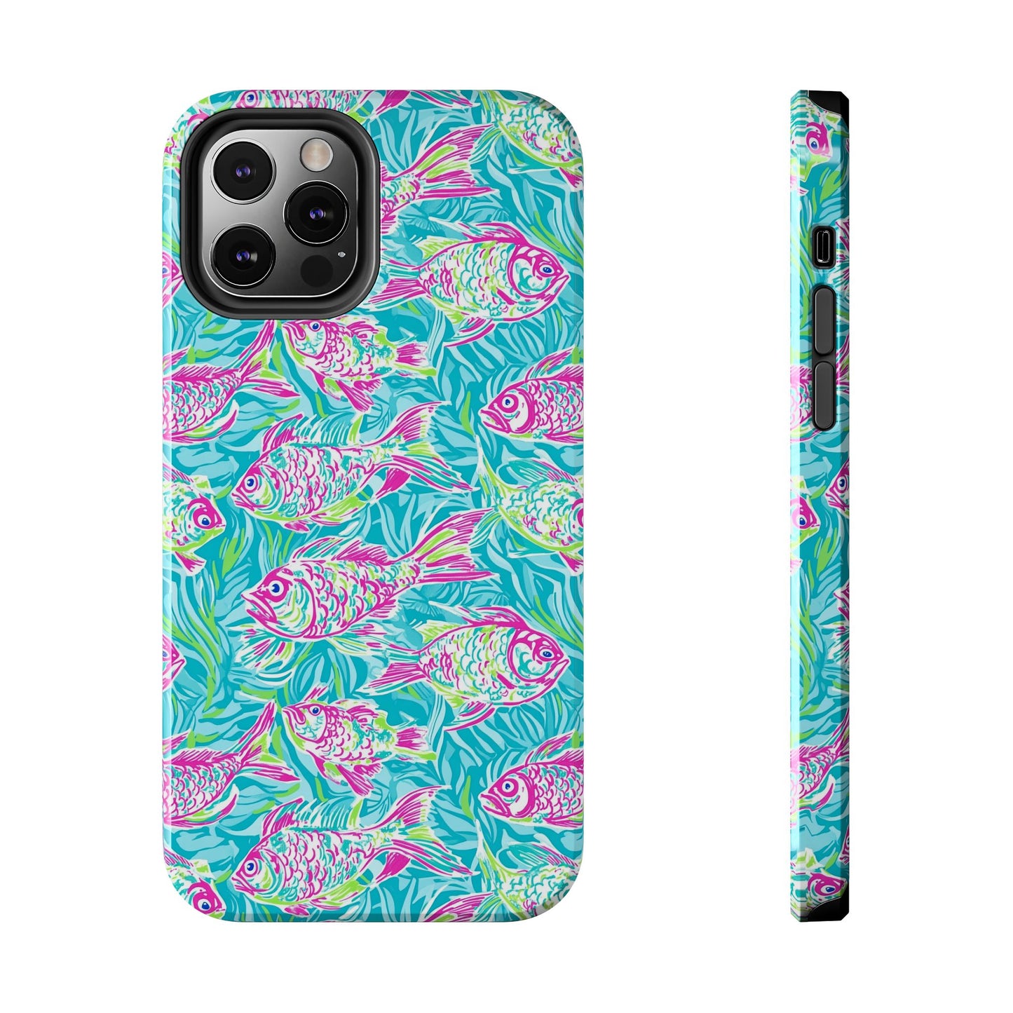Under the Sea | Colorful Fish Design, Hot Pink Blue Green, Fishing Gifts, Ocean Lover, Marine Life Accessories, Protective Cover