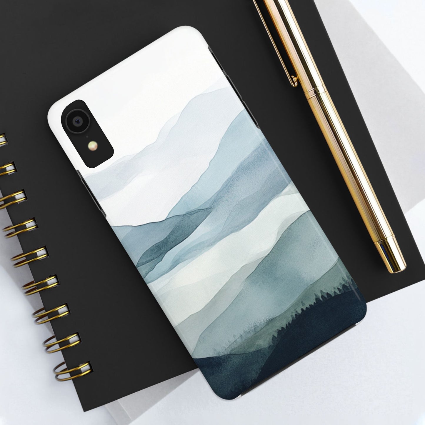 Majestic Mountains | Watercolor Mountain Scene Tough Phone Case