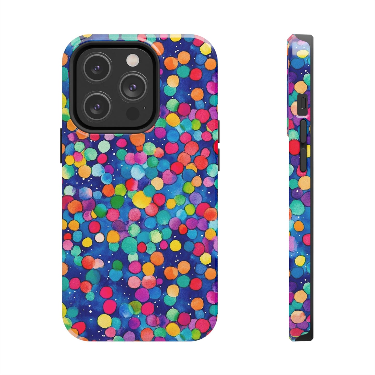 Trendy Spots | Colorful Blues Polka Dots Phone Case