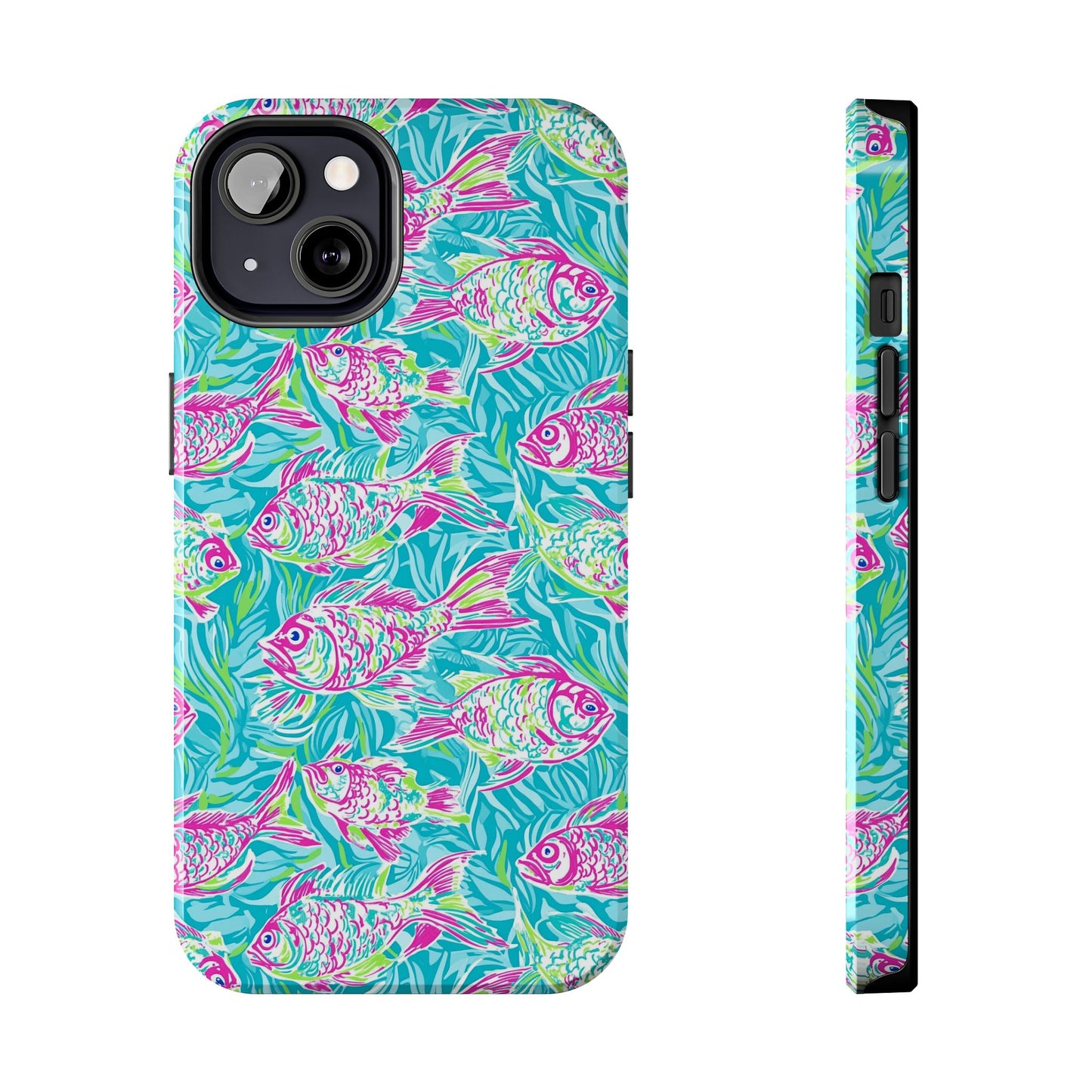 Under the Sea | Colorful Fish Design, Hot Pink Blue Green, Fishing Gifts, Ocean Lover, Marine Life Accessories, Protective Cover