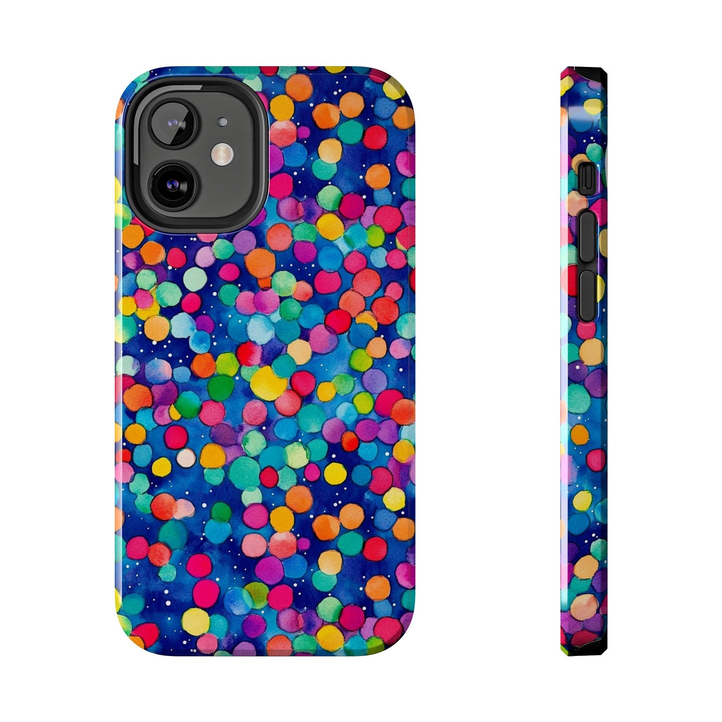 Trendy Spots | Colorful Blues Polka Dots Phone Case
