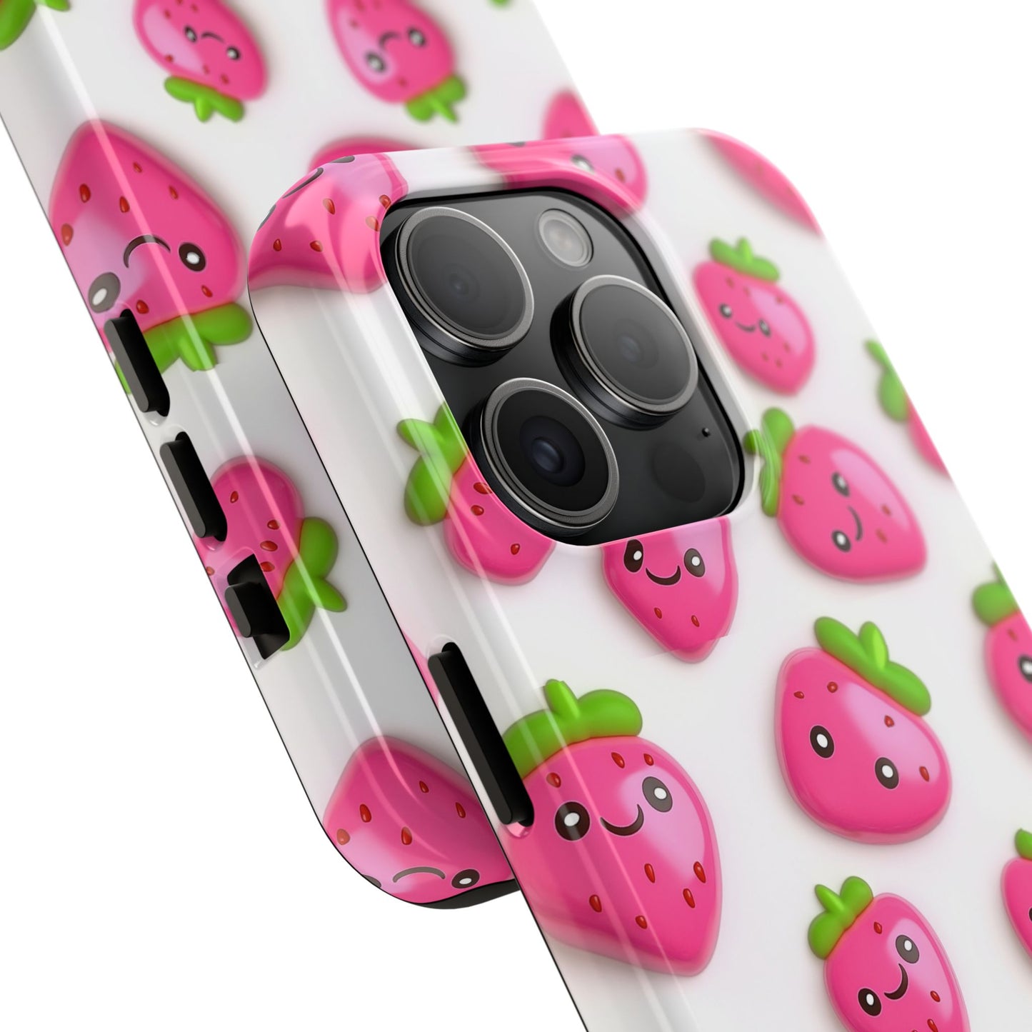 Quirky Chic | Smiling Strawberries Tough Phone Case