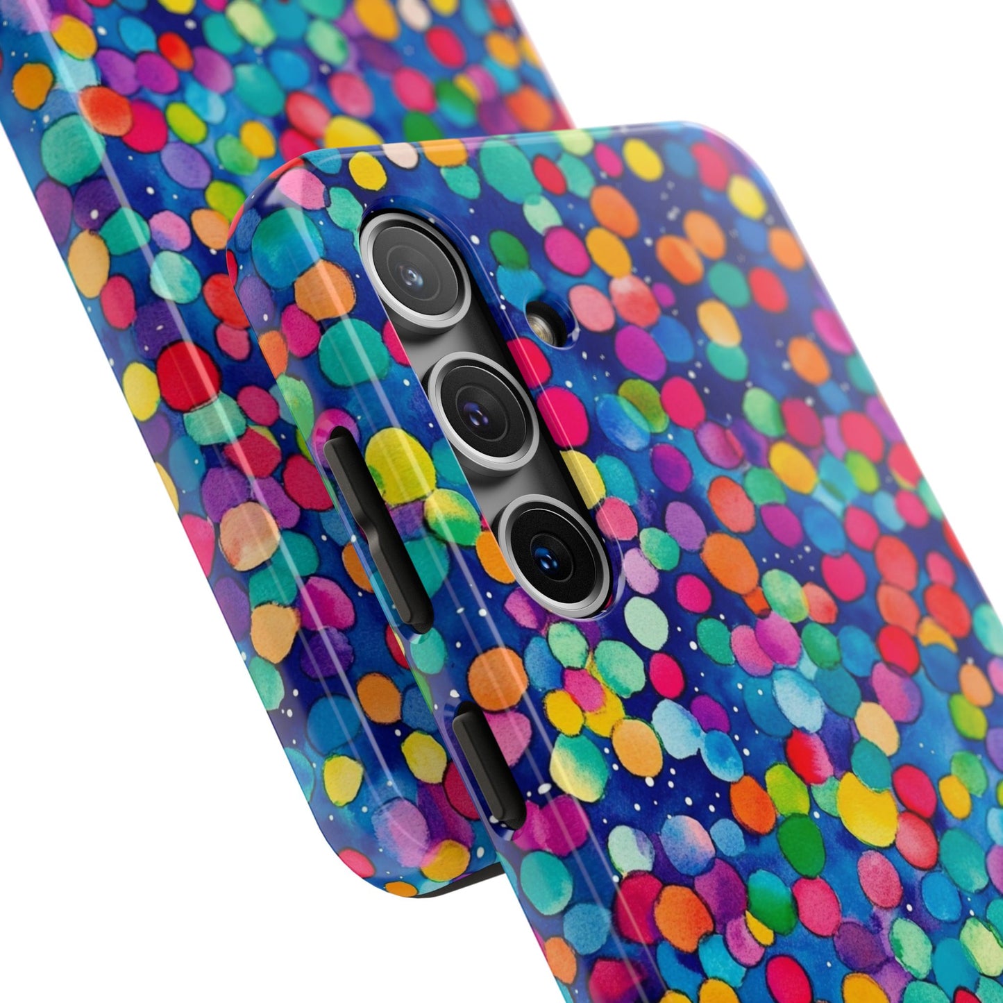 Trendy Spots | Colorful Blues Polka Dots Phone Case