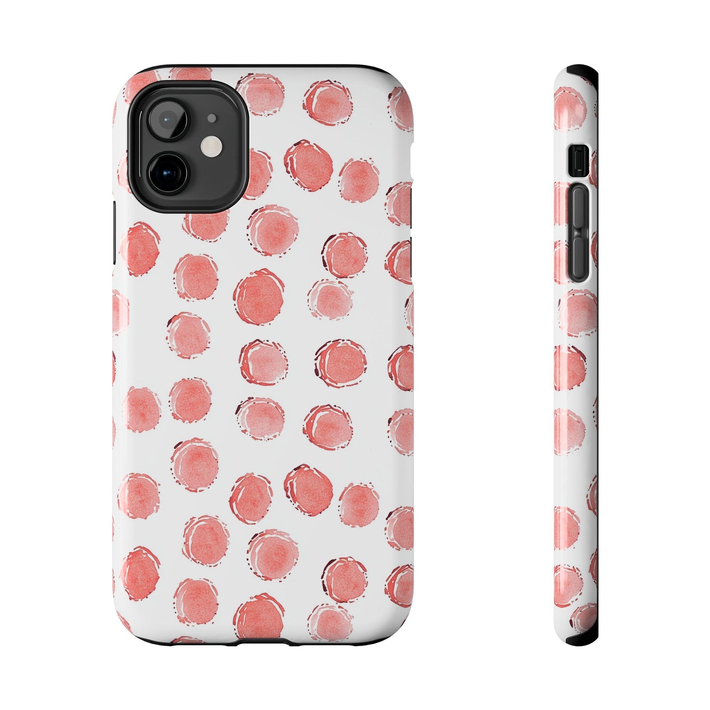 Trendy Spots | Pink Polka Dot Tough Phone Case