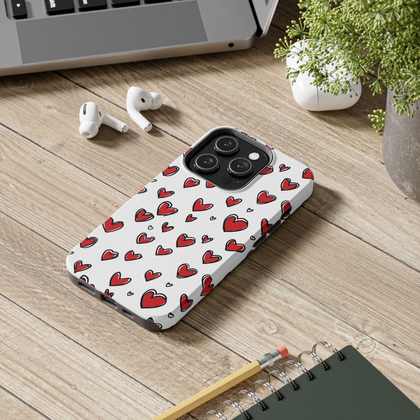 Love is in the Air | Red Hearts Tough Phone Case