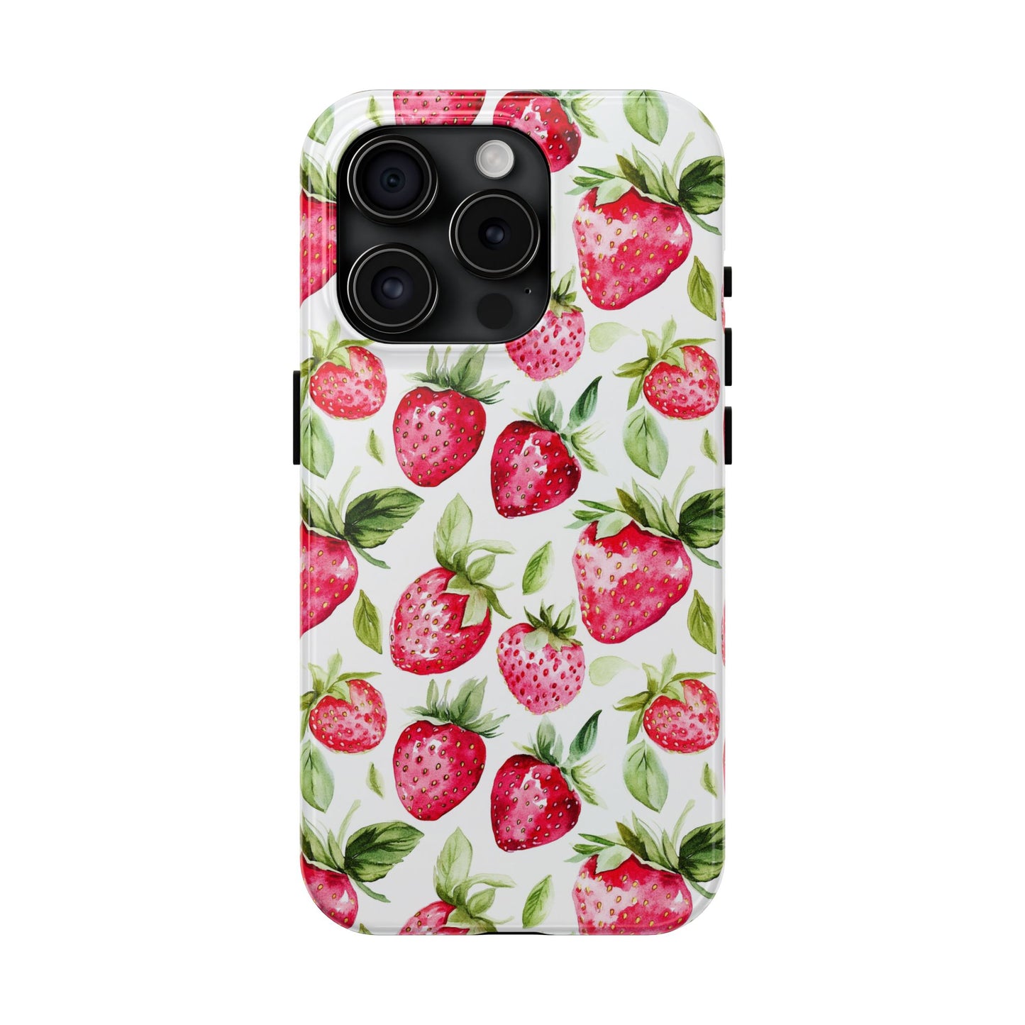 Nature Lover | Strawberry Watercolor Tough Phone Case