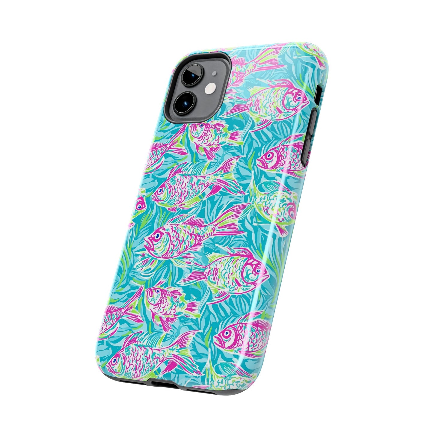 Under the Sea | Colorful Fish Design, Hot Pink Blue Green, Fishing Gifts, Ocean Lover, Marine Life Accessories, Protective Cover