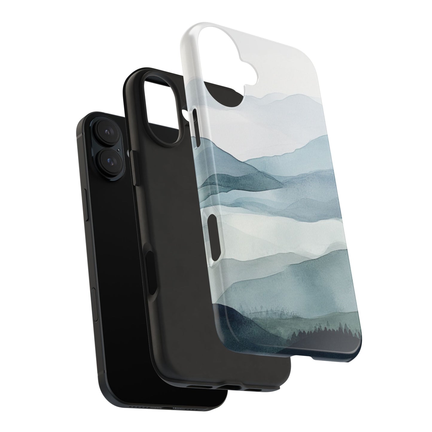 Majestic Mountains | Watercolor Mountain Scene Tough Phone Case
