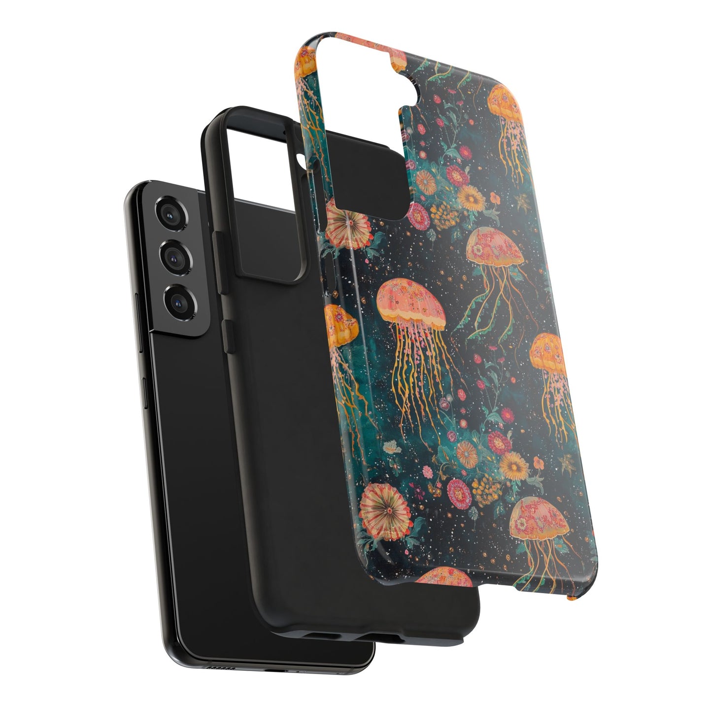 Under the Sea | Jellyfish Phone Cases, Floral Ocean Design, Sea Creature Protective Cover, Unique Tech Accessories, Underwater Theme Gifts, Tough Phone