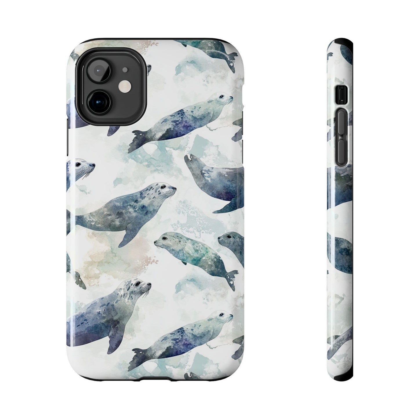 Animal Instinct | Watercolor Leopard Seals