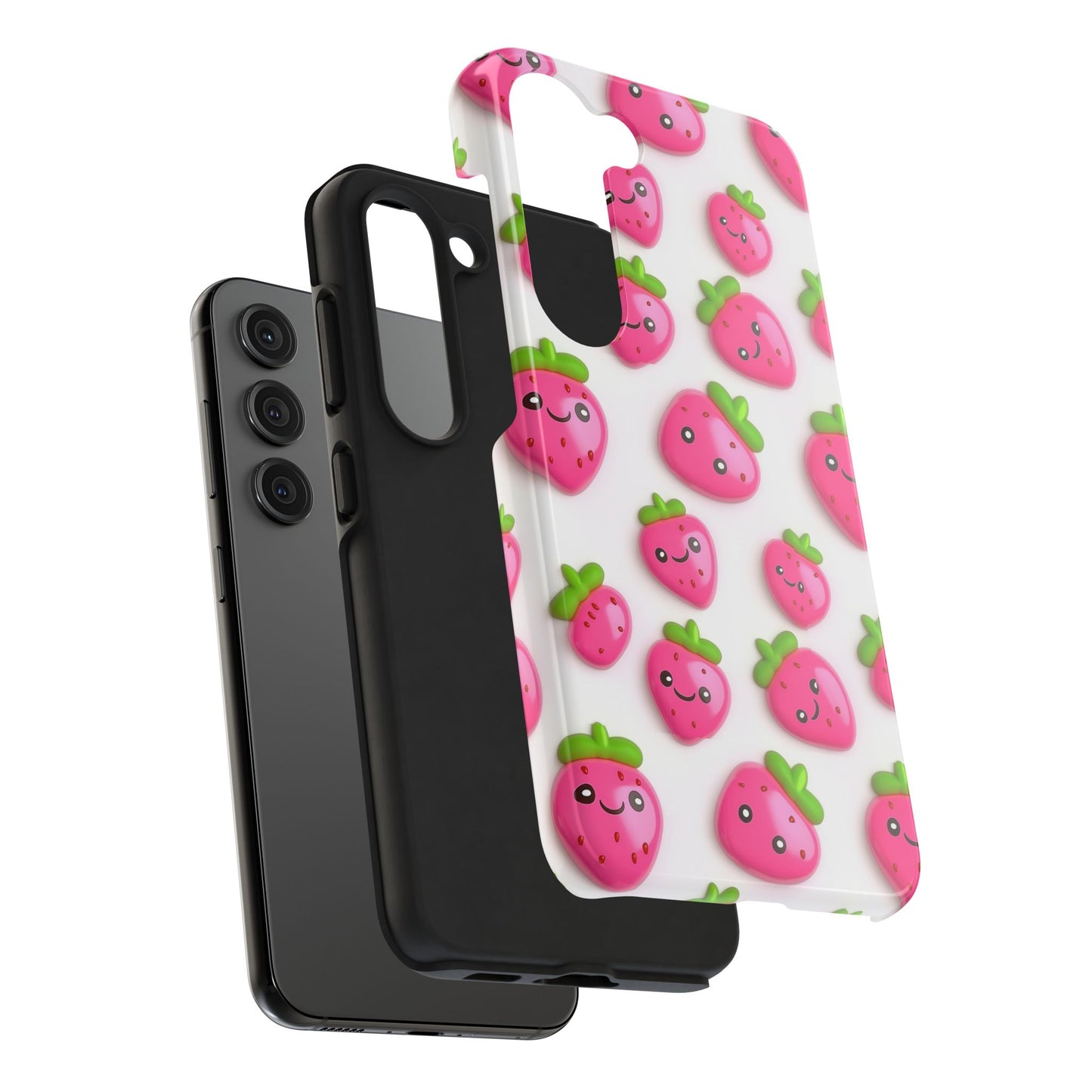 Quirky Chic | Smiling Strawberries Tough Phone Case