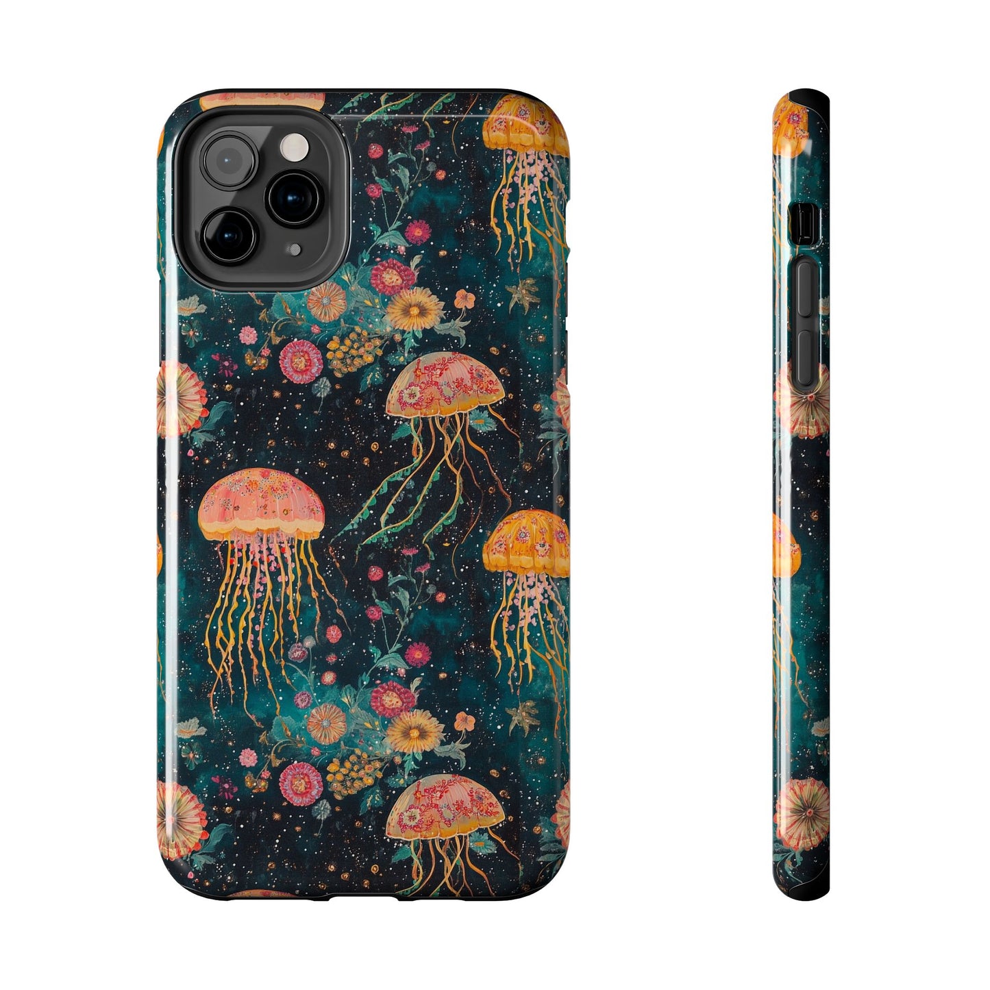Under the Sea | Jellyfish Phone Cases, Floral Ocean Design, Sea Creature Protective Cover, Unique Tech Accessories, Underwater Theme Gifts, Tough Phone