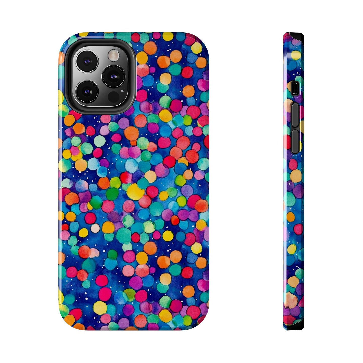 Trendy Spots | Colorful Blues Polka Dots Phone Case