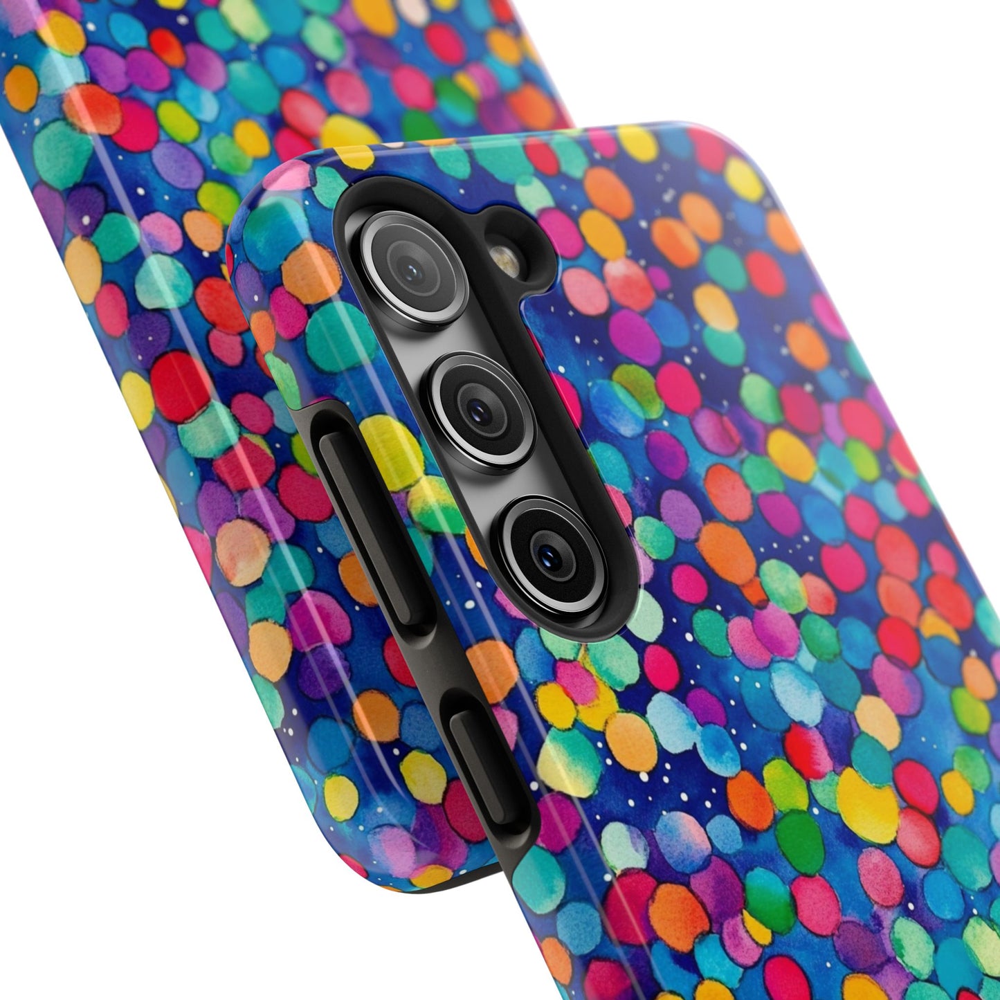 Trendy Spots | Colorful Blues Polka Dots Phone Case