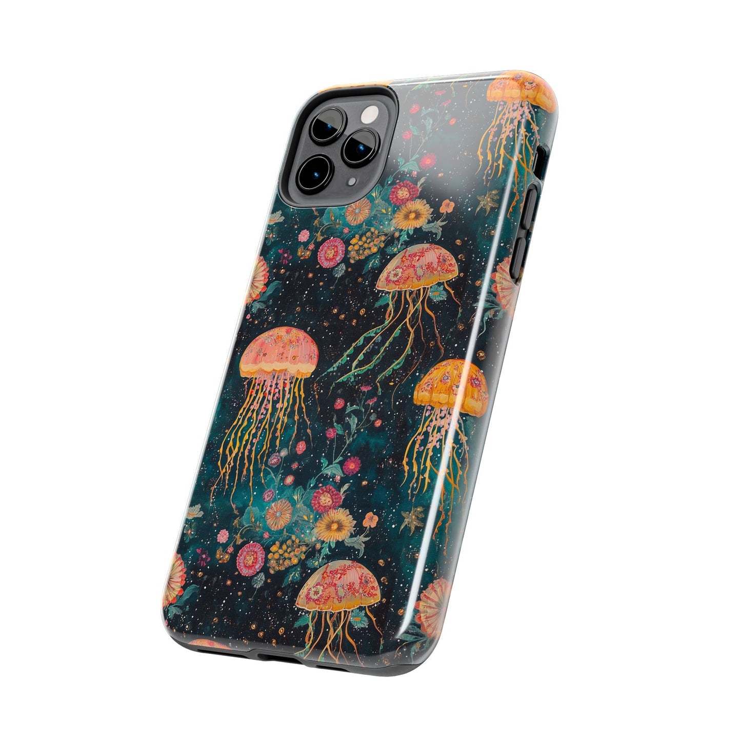 Under the Sea | Jellyfish Phone Cases, Floral Ocean Design, Sea Creature Protective Cover, Unique Tech Accessories, Underwater Theme Gifts, Tough Phone