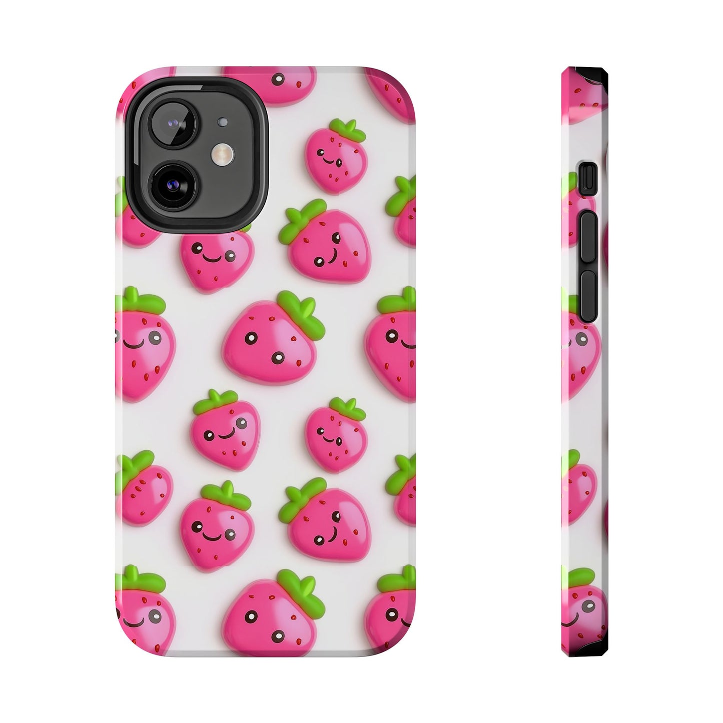 Quirky Chic | Smiling Strawberries Tough Phone Case