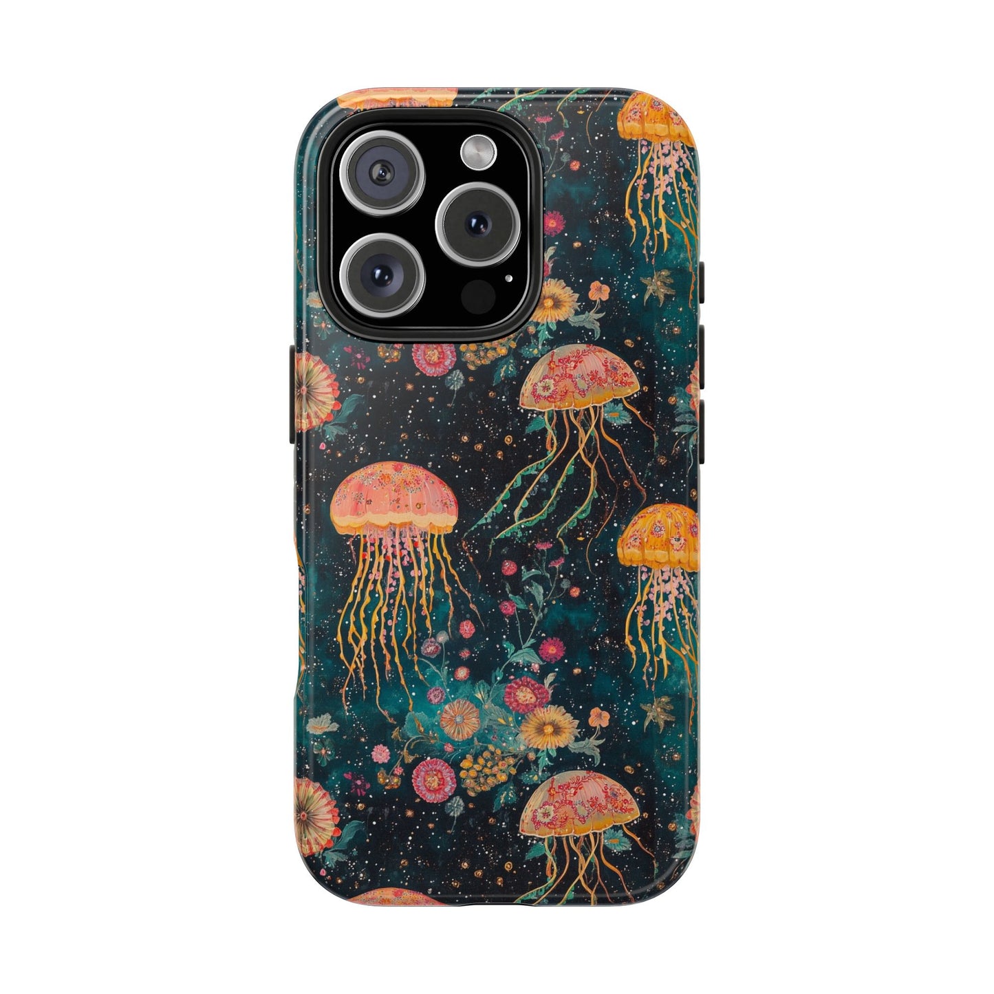 Under the Sea | Jellyfish Phone Cases, Floral Ocean Design, Sea Creature Protective Cover, Unique Tech Accessories, Underwater Theme Gifts, Tough Phone