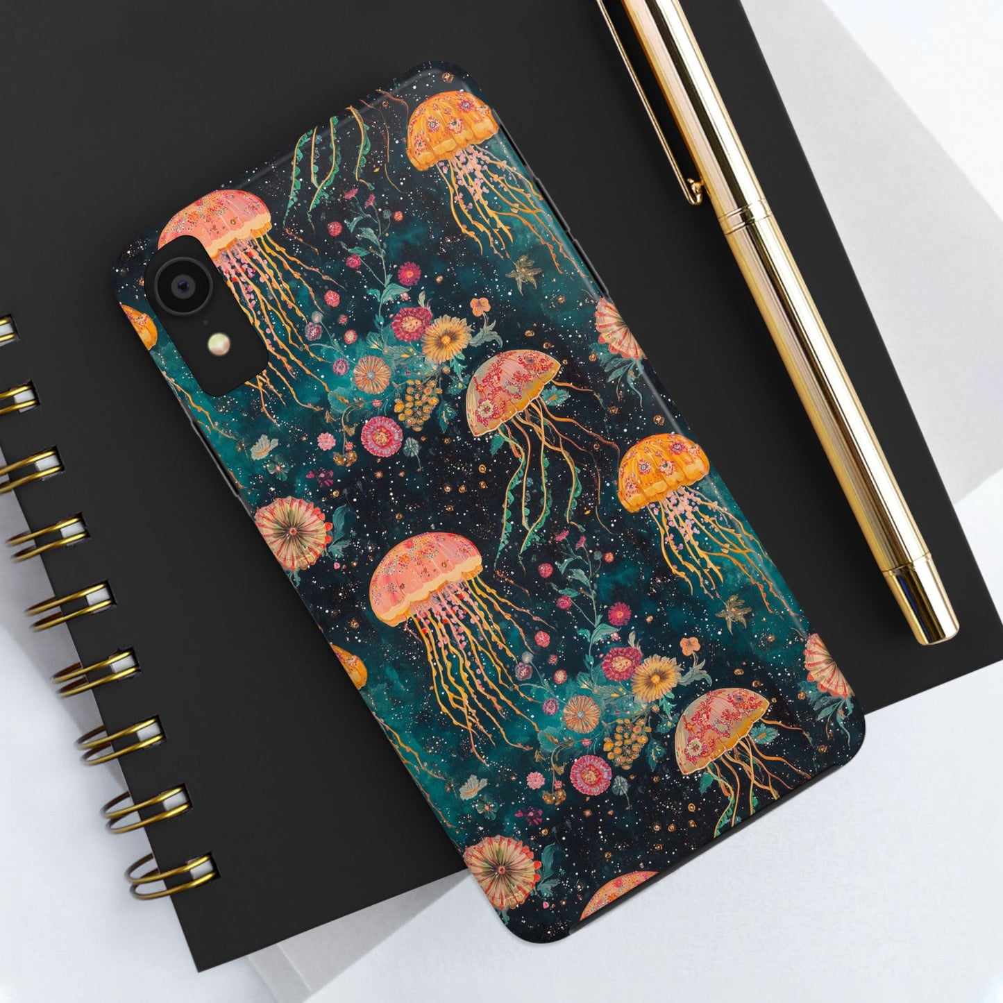 Under the Sea | Jellyfish Phone Cases, Floral Ocean Design, Sea Creature Protective Cover, Unique Tech Accessories, Underwater Theme Gifts, Tough Phone