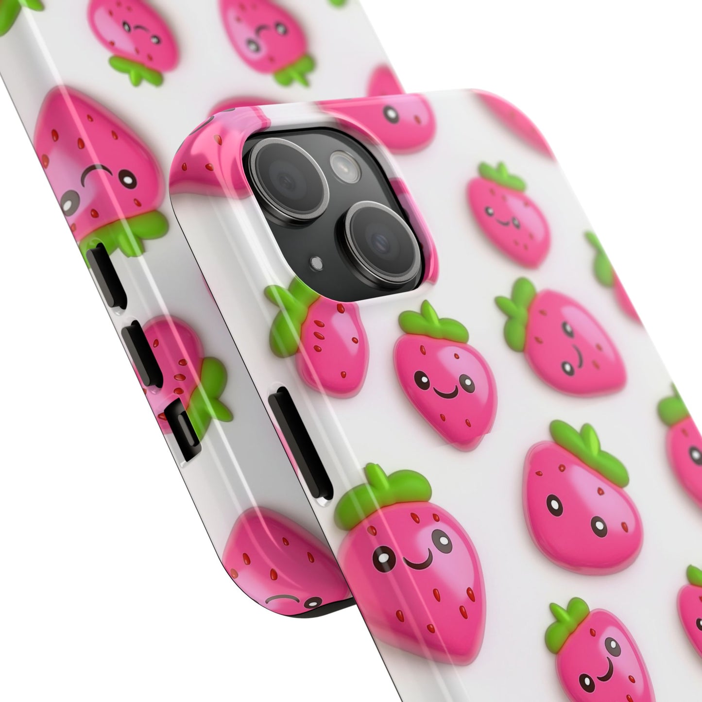 Quirky Chic | Smiling Strawberries Tough Phone Case