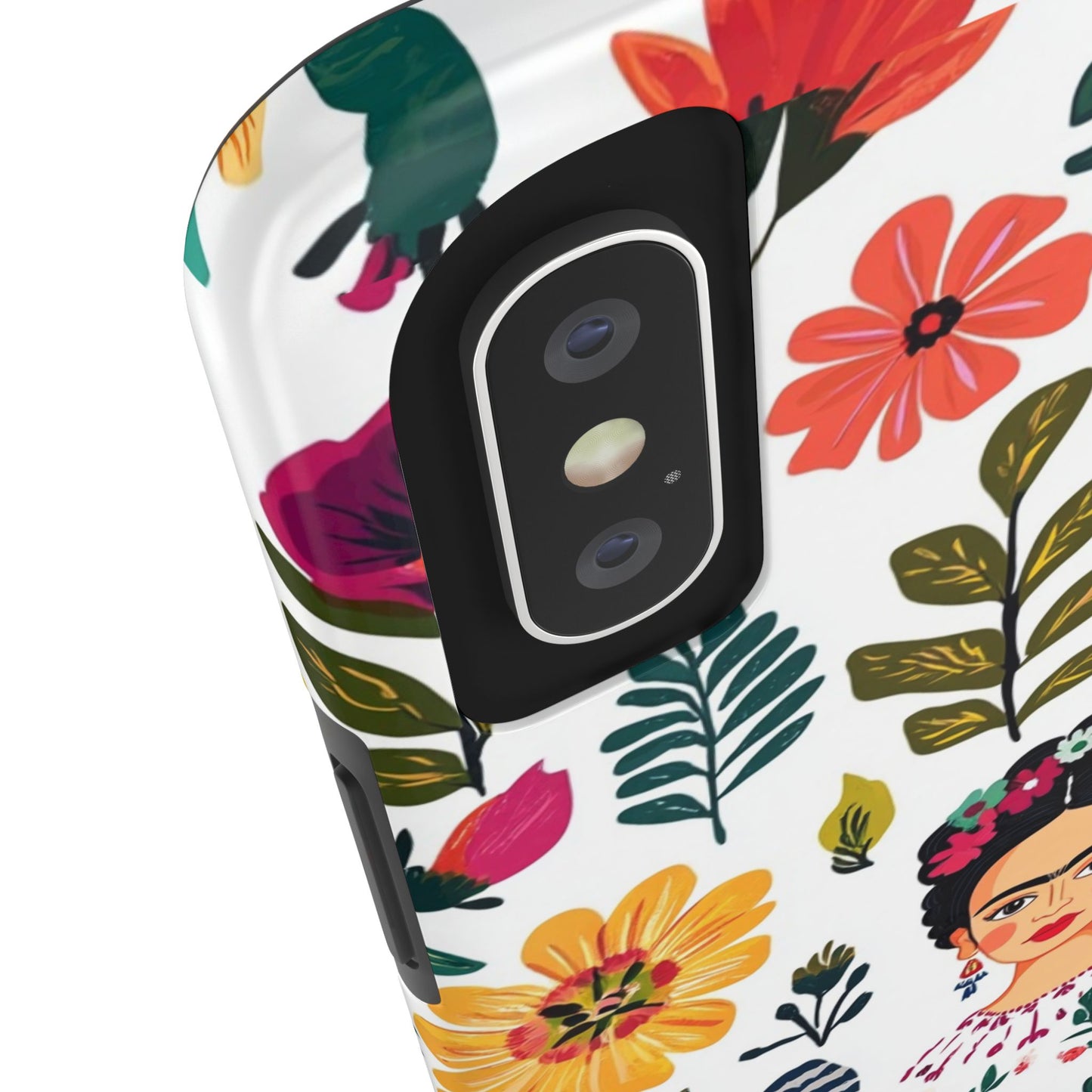Frida Collection | Frida Kahlo Among Flowers, Colorful Mexican Inspired, Tough Phone Cases, Protective Cell Phone Cover, Hard Shell Phone