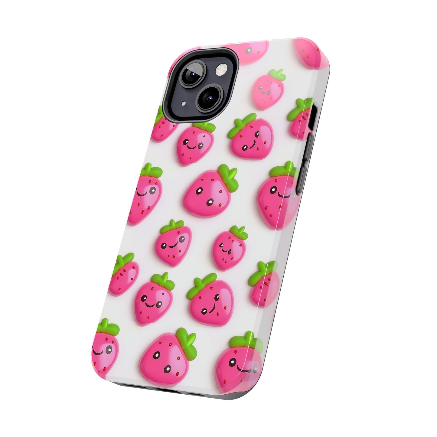 Quirky Chic | Smiling Strawberries Tough Phone Case