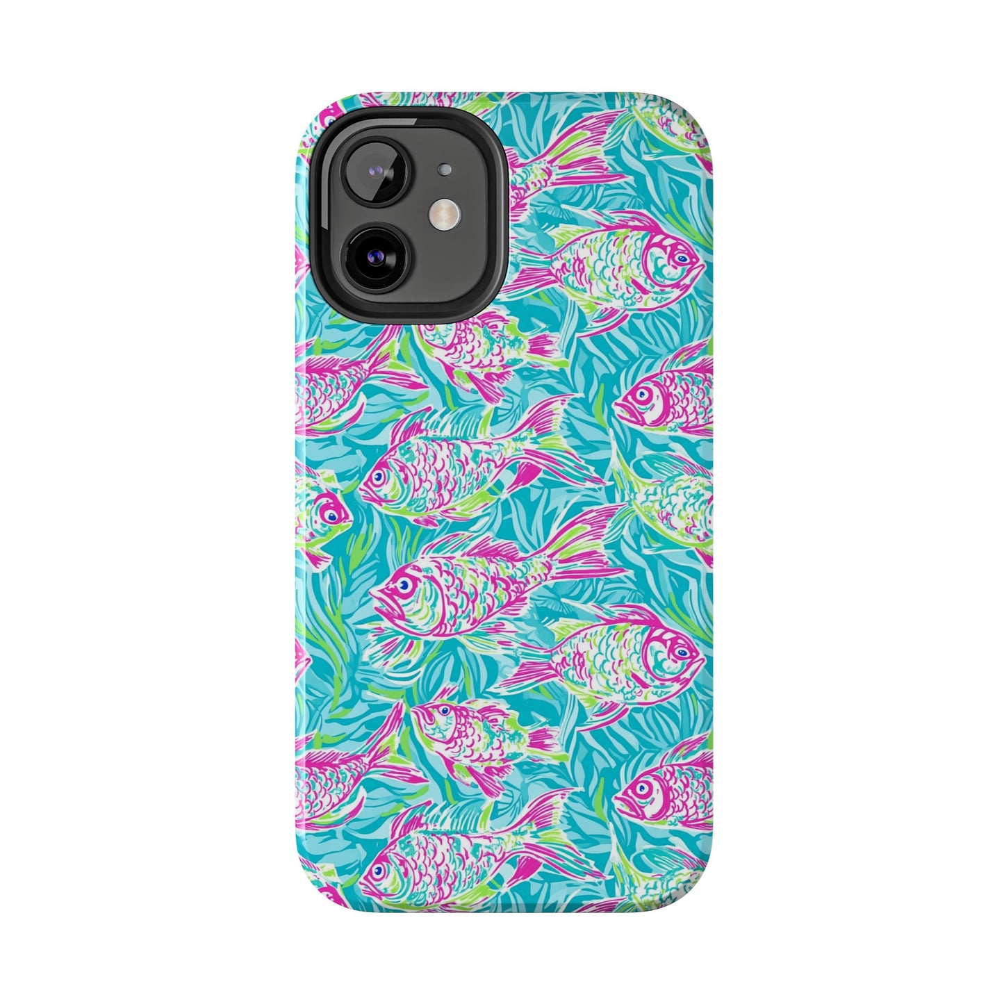 Under the Sea | Colorful Fish Design, Hot Pink Blue Green, Fishing Gifts, Ocean Lover, Marine Life Accessories, Protective Cover