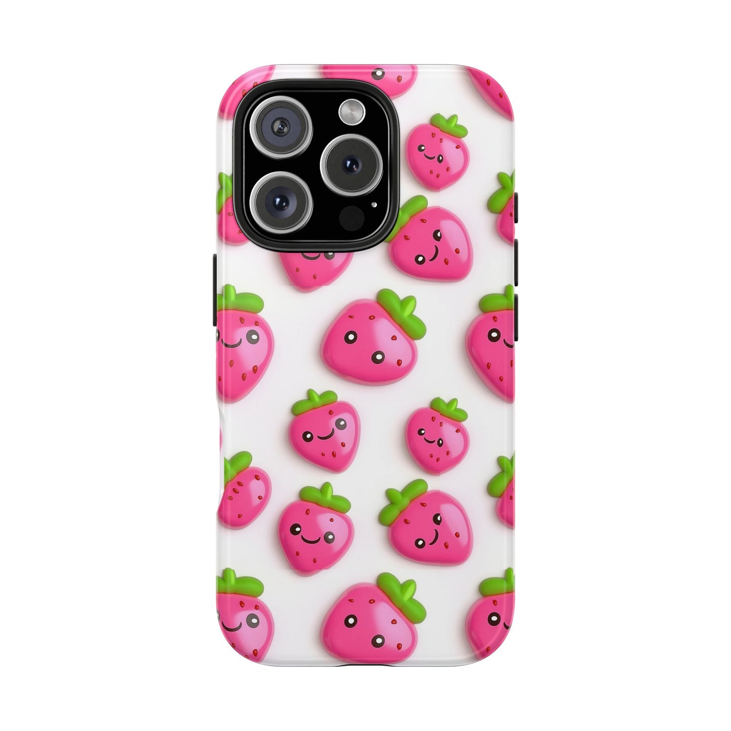 Quirky Chic | Smiling Strawberries Tough Phone Case