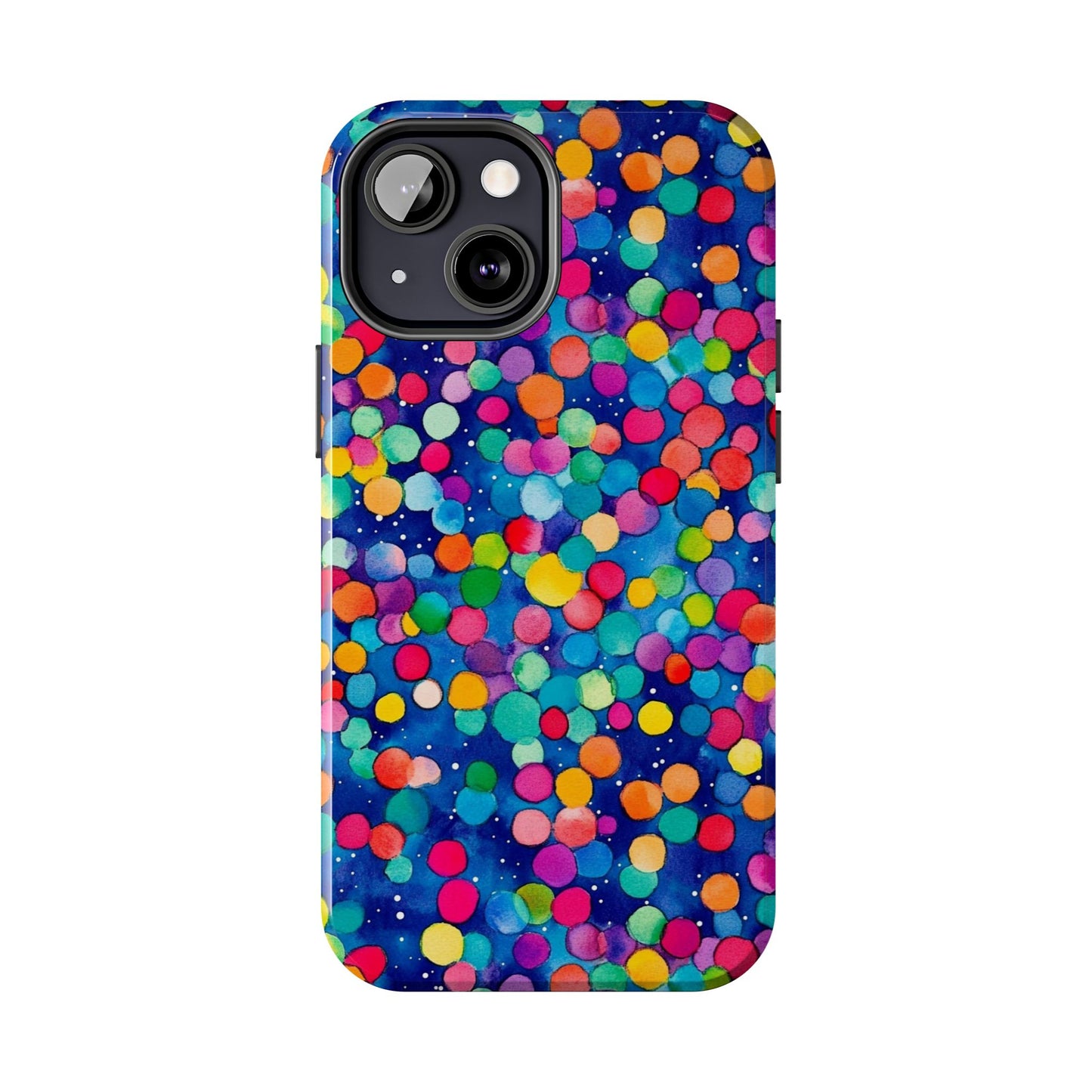 Trendy Spots | Colorful Blues Polka Dots Phone Case