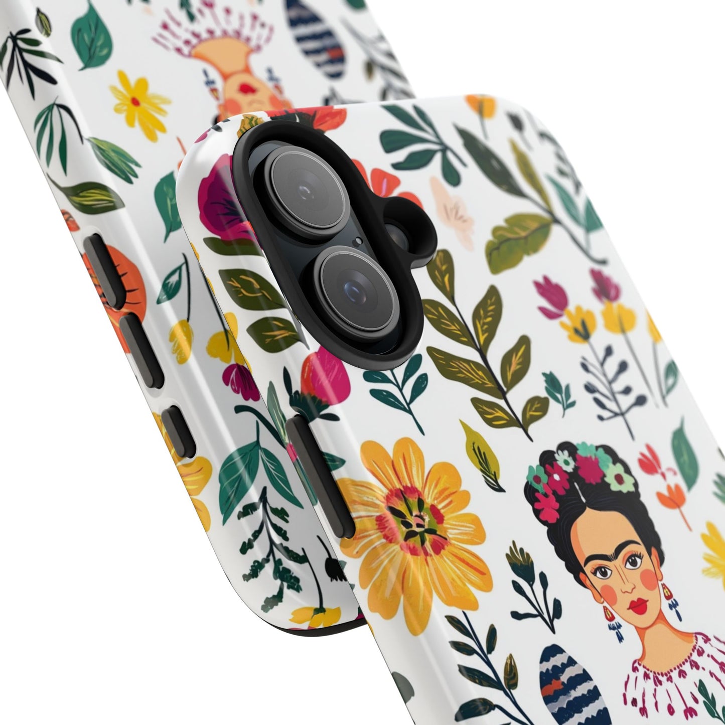 Frida Collection | Frida Kahlo Among Flowers, Colorful Mexican Inspired, Tough Phone Cases, Protective Cell Phone Cover, Hard Shell Phone