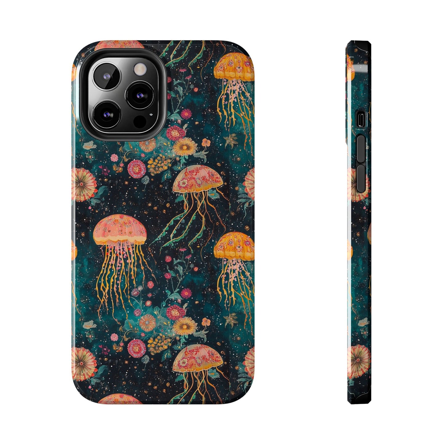 Under the Sea | Jellyfish Phone Cases, Floral Ocean Design, Sea Creature Protective Cover, Unique Tech Accessories, Underwater Theme Gifts, Tough Phone