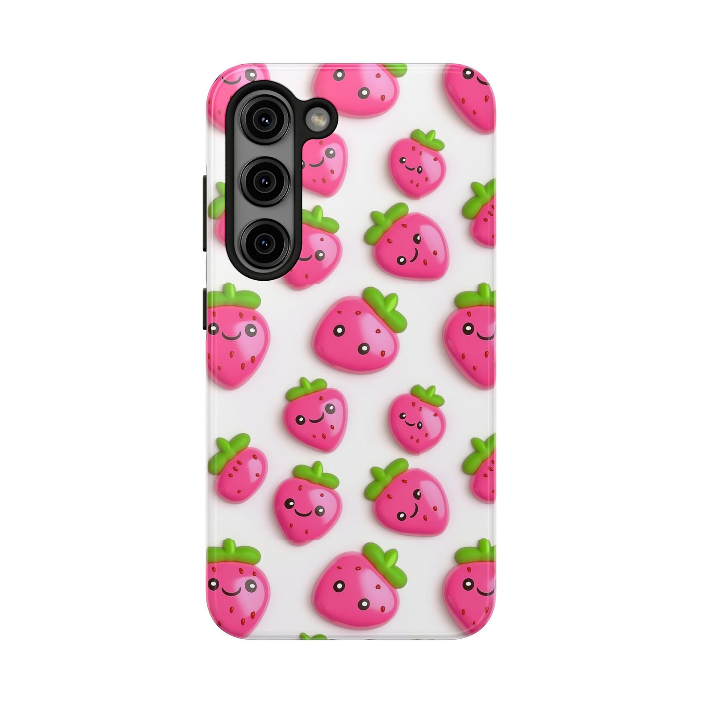 Quirky Chic | Smiling Strawberries Tough Phone Case