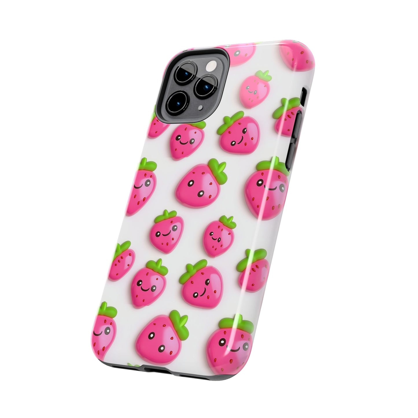 Quirky Chic | Smiling Strawberries Tough Phone Case
