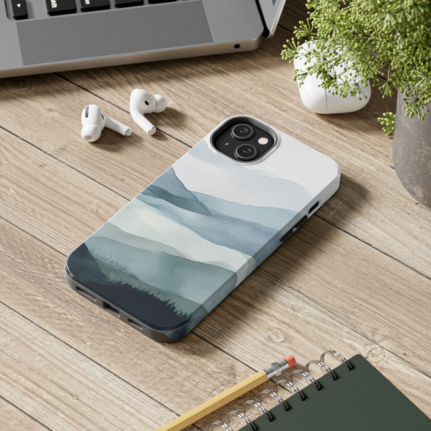 Majestic Mountains | Watercolor Mountain Scene Tough Phone Case