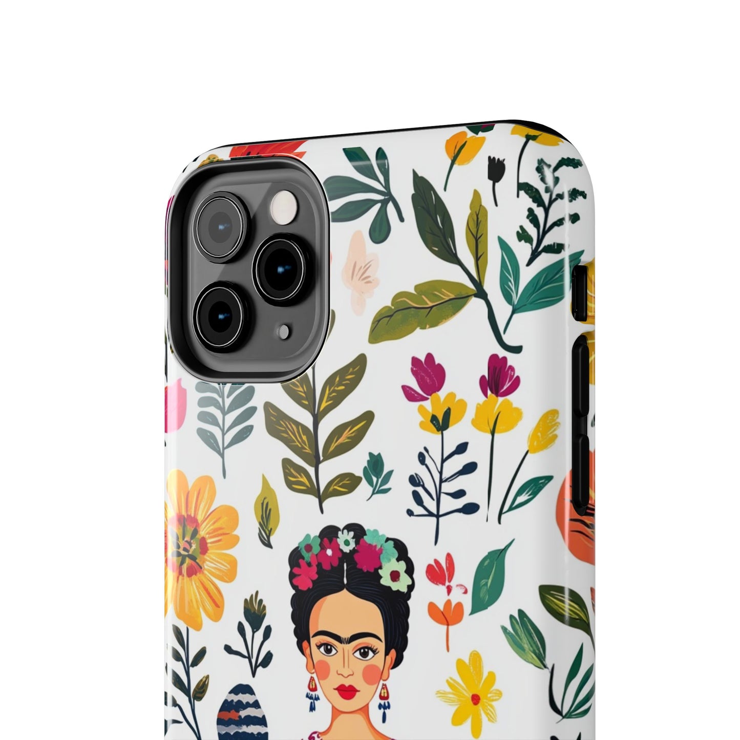 Frida Collection | Frida Kahlo Among Flowers, Colorful Mexican Inspired, Tough Phone Cases, Protective Cell Phone Cover, Hard Shell Phone