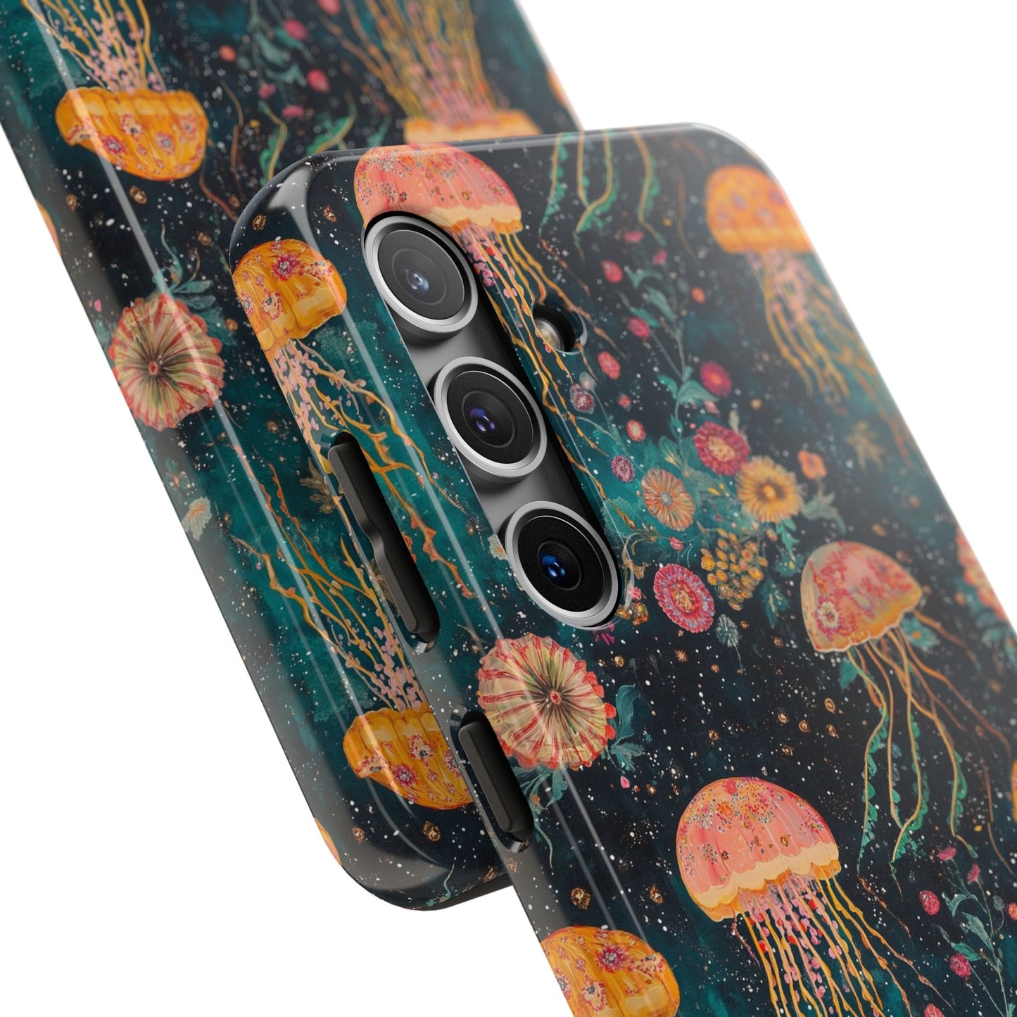 Under the Sea | Jellyfish Phone Cases, Floral Ocean Design, Sea Creature Protective Cover, Unique Tech Accessories, Underwater Theme Gifts, Tough Phone